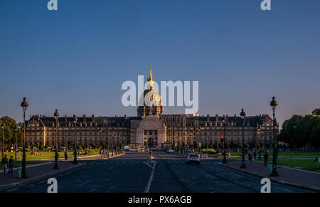 Paris, France - August 15, 2018 : Les Invalides is a complex of museums and tomb in Paris, the military history museum of France, and the tomb of Napo Stock Photo