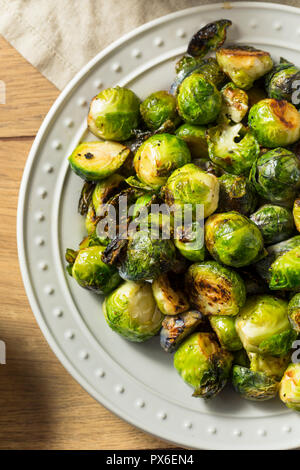 Healthy Roasted Brussel Sprouts for Thanksgiving Dinner Stock Photo