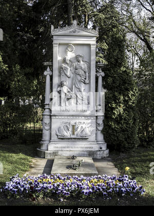 Franz Schubert - Grave Of The Austrian Composer In The Stock Photo 