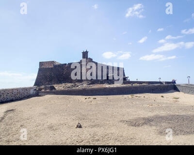 Arrecife, Spain - May 31, 2017: Fortress built during the 18th century, Stock Photo