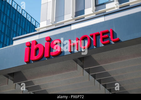 ibis hotel sign europe stock photo alamy