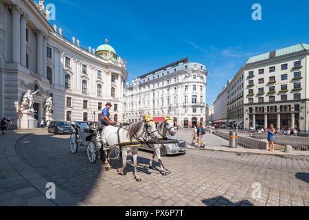 Old city walls in front of the Hofburg Imperial Palace, Vienna, Austria, Europe Stock Photo