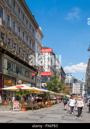 Street scene in Kartner Strasse, a shopping street in central Vienna, Austria, Europe Stock Photo