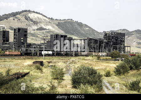 Copsa Mica, old industry ruins, Romania, Transsilvania Stock Photo