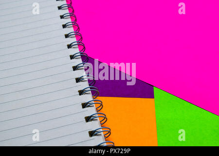Opened book on colorful background Stock Photo