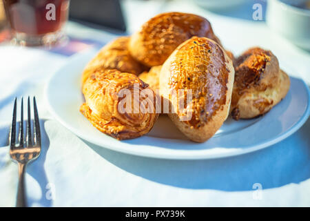 Traditional pogaca pastry for breakfast in Turkey Stock Photo