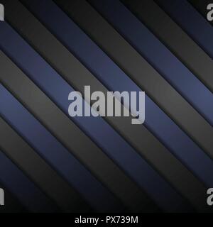 Black and dark blue diagonal stripes abstract corporate background. Vector tech design Stock Vector