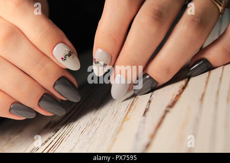 Fashion Nails Design Manicure Best Color Stock Photo Alamy