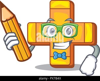 Student cartoon plus sign logo concept health Stock Vector