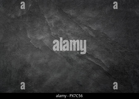 Dark grey black slate texture, floortile, wallpaper or background. Rough texture with fine details. Stock Photo
