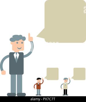 Design of person with speech bubble. Stock Vector