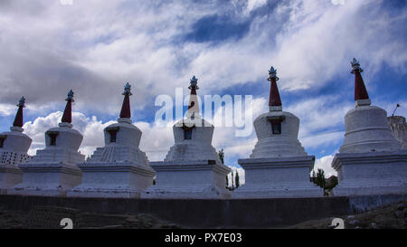 Thiksay Monastery (Thikse) perched on a hillside, Indus Valley, Ladakh, India Stock Photo