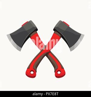 crossed modern axes Stock Vector