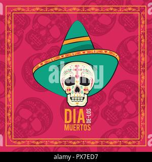 Day of the Dead card Stock Vector