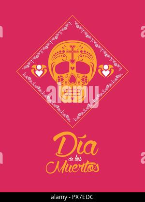 day of the dead card Stock Vector