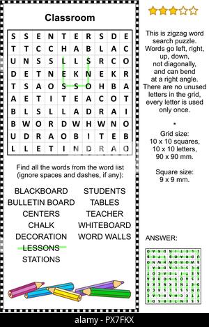 zigzag word search puzzle suitable both for kids and