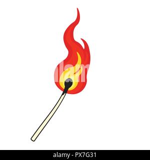 Match Fire isolated Stock Vector
