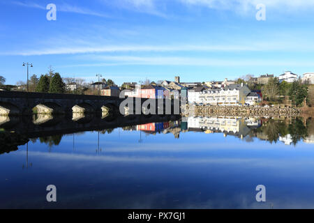 rural irish town on banks of river laune, killorglin, county  kerry, ireland Stock Photo