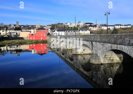 small rural town situated on river bank ring of kerry, wild atlantic way, county kerry, irerland Stock Photo