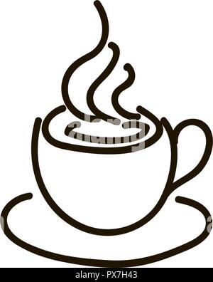 Coffee cup icon simple sketch pen style. flat iconic symbol Stock Vector