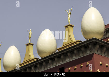 Salvatore Dali Museum with eggs of pidgeons on the top, Gerona, Spain, Catalania, Figueres Stock Photo