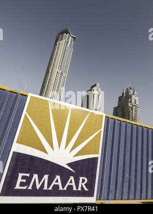 Dubai Marina, construction company EMAAR, United Arab Emirates, Dubai Stock Photo