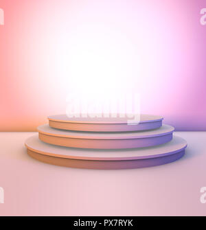 Empty stage. A 3d illustration of an empty stage. Stock Photo