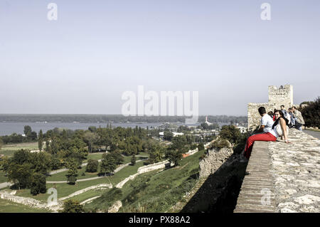 Beograd, Kalemegdan, fortress with visitors, Serbia-Montenegro, Belgrade Stock Photo