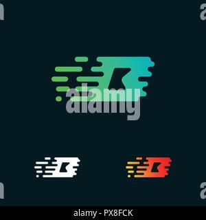 letter B modern speed shapes logo design vector Stock Vector