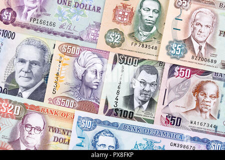 Jamaican money, a business background Stock Photo