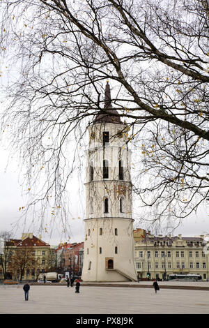 Cathedral square in Vilnius. Lithuania Stock Photo