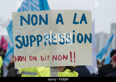 Créteil: Against the disappearance of the department of val-de-marne and its local public services Stock Photo