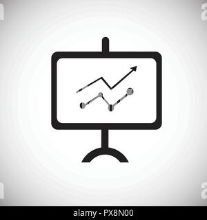 Business whiteboard on white background Stock Vector
