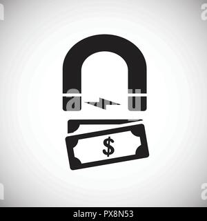 Money magnet dollar on white background Stock Vector