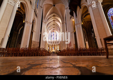 The interior of Chartres Cathedral de Notre Dame, France Stock Photo