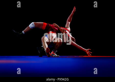 Buenos Aires, Argentina. 14th Oct, 2018. The Ambiance shot Wrestling : Men's 65kg Freestyle during Buenos Aires 2018 Youth Olympic Games at Youth Olympic Park in Buenos Aires, Argentina . Credit: Naoki Nishimura/AFLO SPORT/Alamy Live News Stock Photo