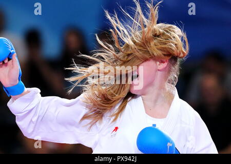 Buenos Aires, Argentina. 17th Oct, 2018. Ossipova Marta (EST) Karate : Women's Kumite -59kg during Buenos Aires 2018 Youth Olympic Games at Youth Olympic Park in Buenos Aires, Argentina . Credit: Naoki Nishimura/AFLO SPORT/Alamy Live News Stock Photo