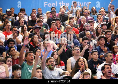 Buenos Aires, Argentina. 18th Oct, 2018. Spectators Karate : Men's Kumite -68kg during Buenos Aires 2018 Youth Olympic Games at Youth Olympic Park in Buenos Aires, Argentina . Credit: Naoki Nishimura/AFLO SPORT/Alamy Live News Stock Photo