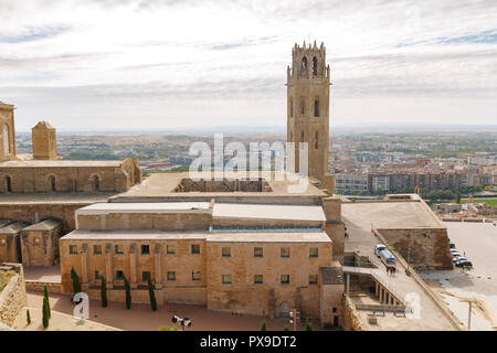 The Cathedral of St. Mary of La Seu Vella, in Lleida, Catalonia, Spain Stock Photo