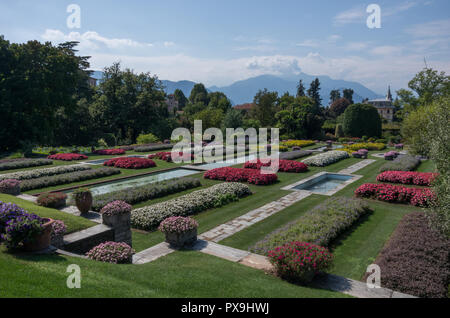 Verbania, Lake Maggiore, Italy-August 29 ,2018 : View of Botanical Gardens of Villa Taranto, located on the shore of Lake Maggiore in Pallanza, Verban Stock Photo
