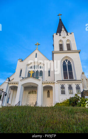 Our Lady Queen of Peace Catholic Church in Boothbay Harbor Maine Stock Photo