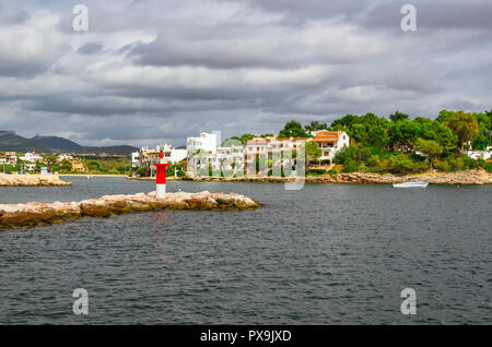 The idyllic harbour of Porto Petro on Mallorca island. Stock Photo