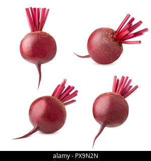 beetroot isolated on white background, clipping path, full depth of field Stock Photo