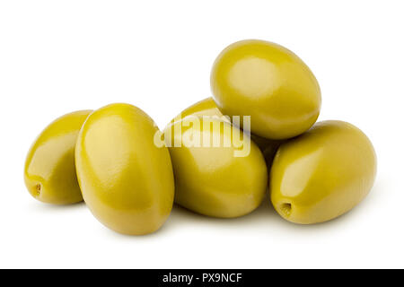 olive isolated on white background, clipping path, full depth of field Stock Photo