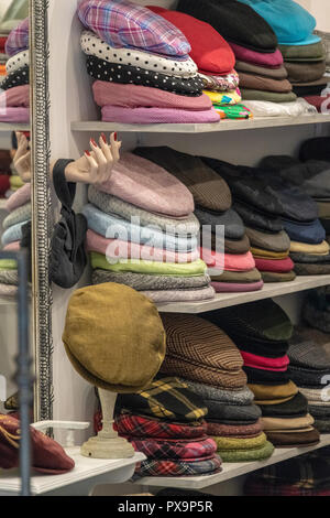 Shop selling Men's Hats, Palermo, Italy Stock Photo