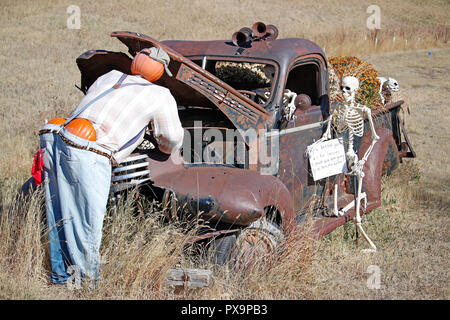 Halloween yard art Stock Photo