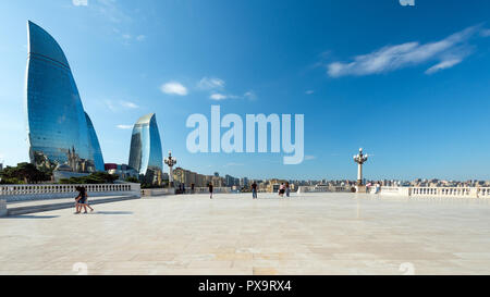 Azerbaijan, Baku, May 15, 2018. Upland Park Stock Photo