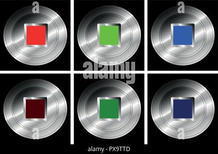 Set of push buttons for Stop - Vector Stock Vector