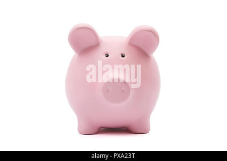 Piggy bank on white background with clipping path Stock Photo