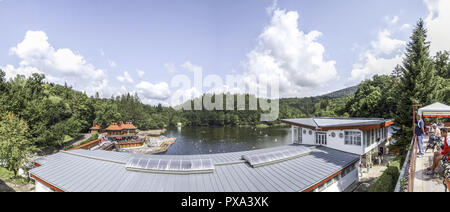 Romania, Mures, Sovata, spa-ressort Lacul Ursu, Bear Lake Stock Photo